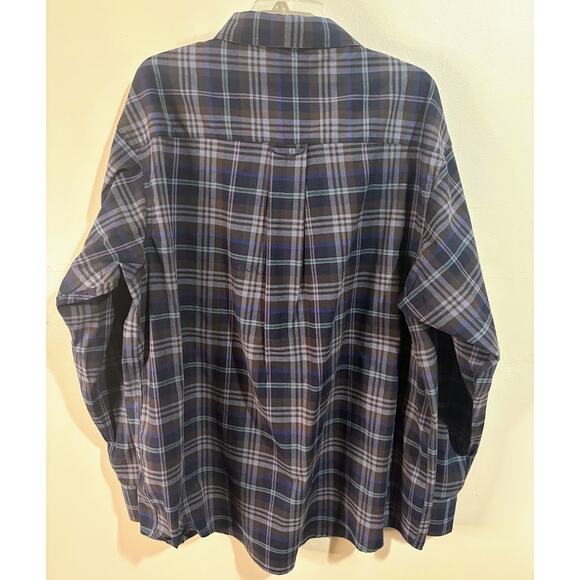 Haggar Stretch Plaid Long Sleeve Button Down Shirt Size XXL NWT - Picture 7 of 7